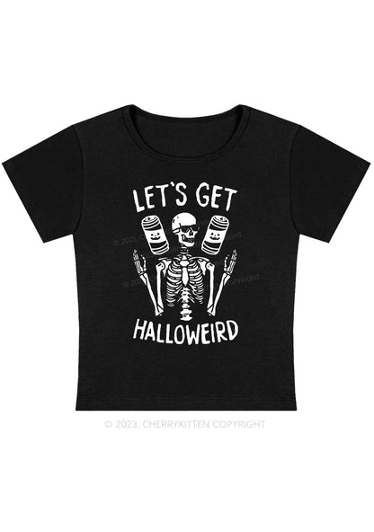 Let's Get Halloweird Halloween Baby Tee Cherrykitten