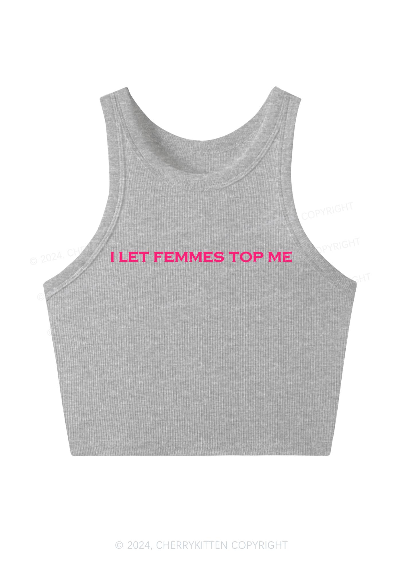 I Let Femmes Top Me Y2K Crop Tank Top Cherrykitten