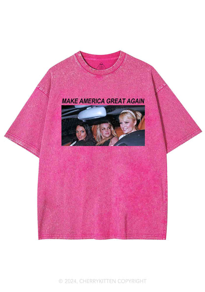 Make America Great Again Y2K Washed Tee Cherrykitten