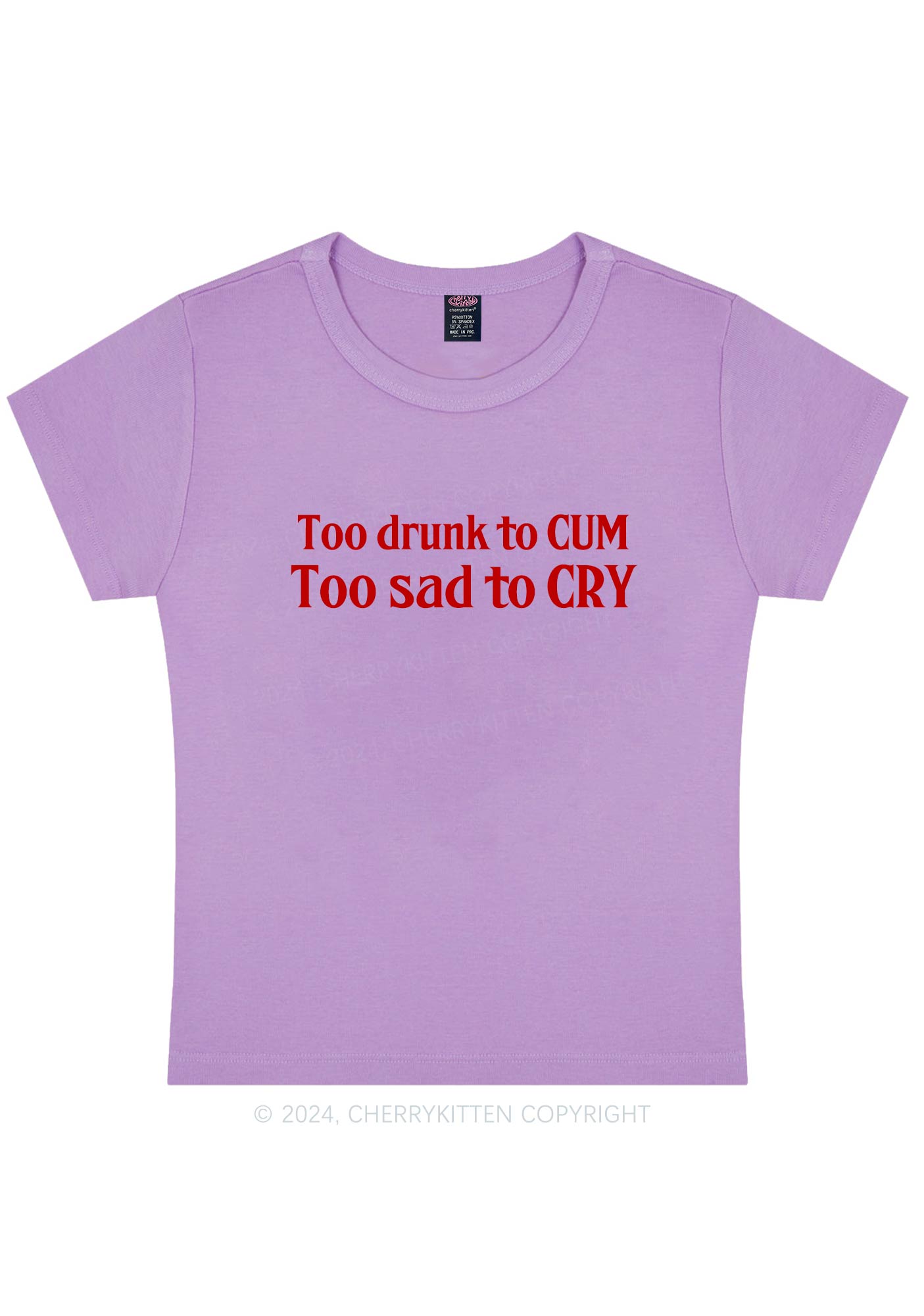 Too Drunk Too Sad Y2K Baby Tee Cherrykitten