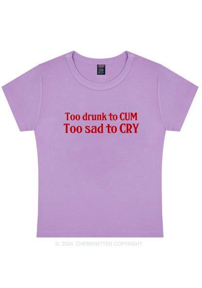 Too Drunk Too Sad Y2K Baby Tee Cherrykitten