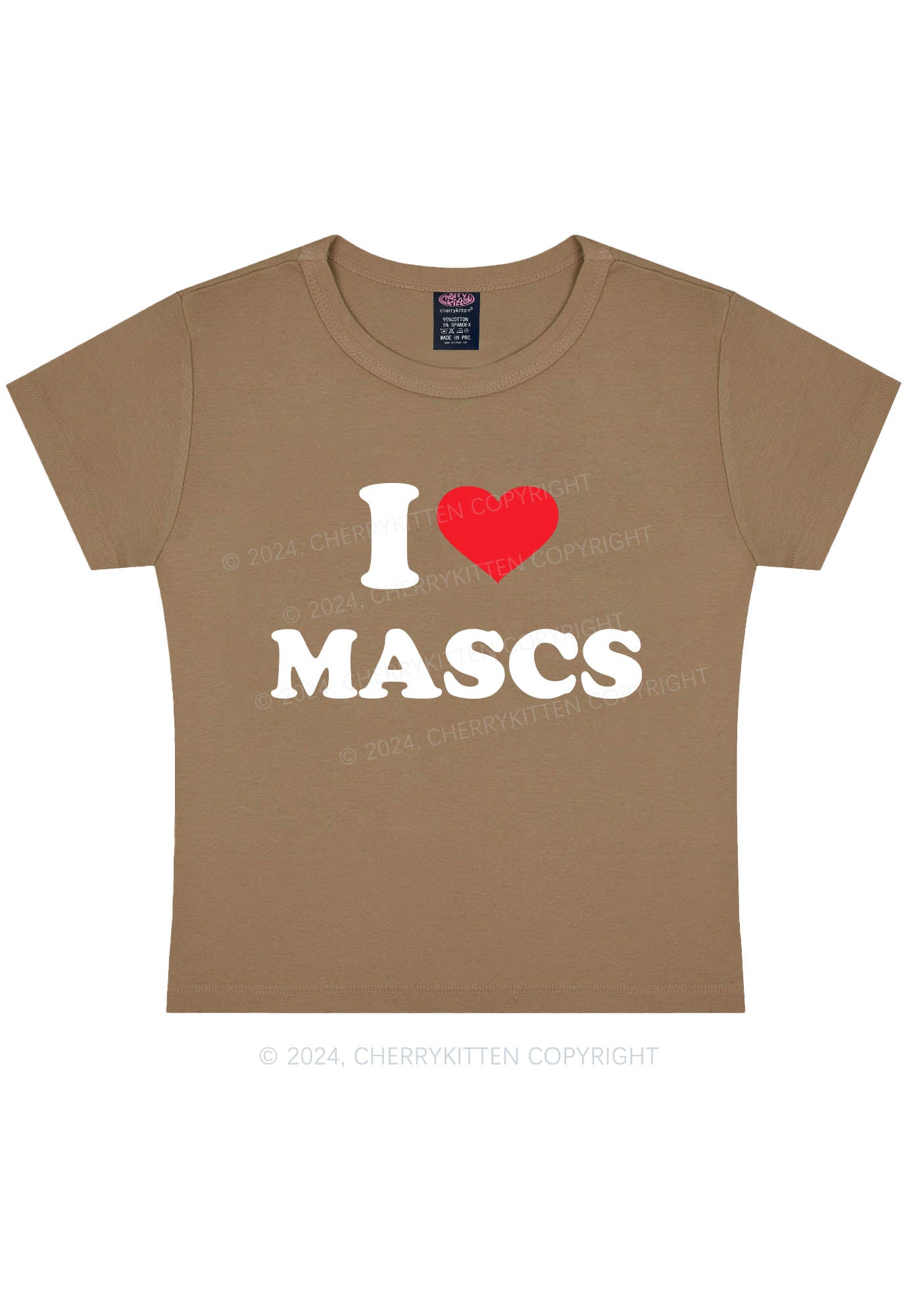 I Love Mascs Y2K Baby Tee Cherrykitten