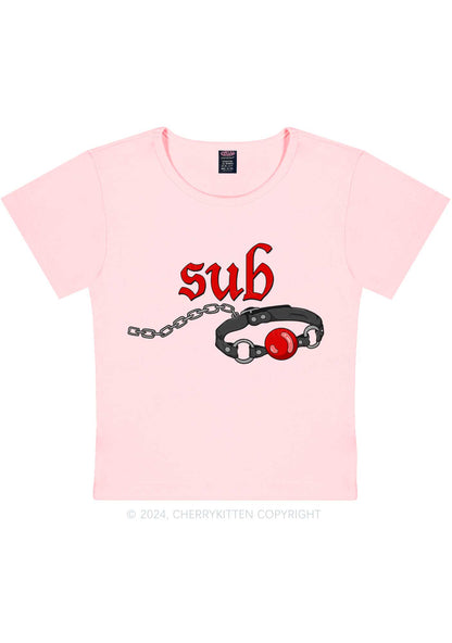 Sub Handcuffs Y2K Baby Tee Cherrykitten