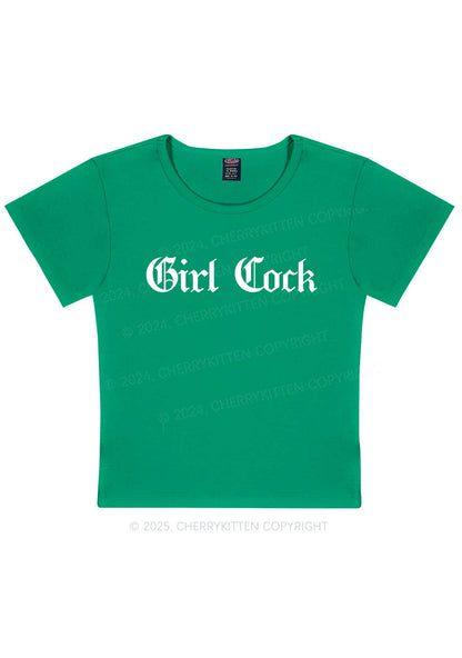 Girl Cock Y2K Baby Tee Cherrykitten