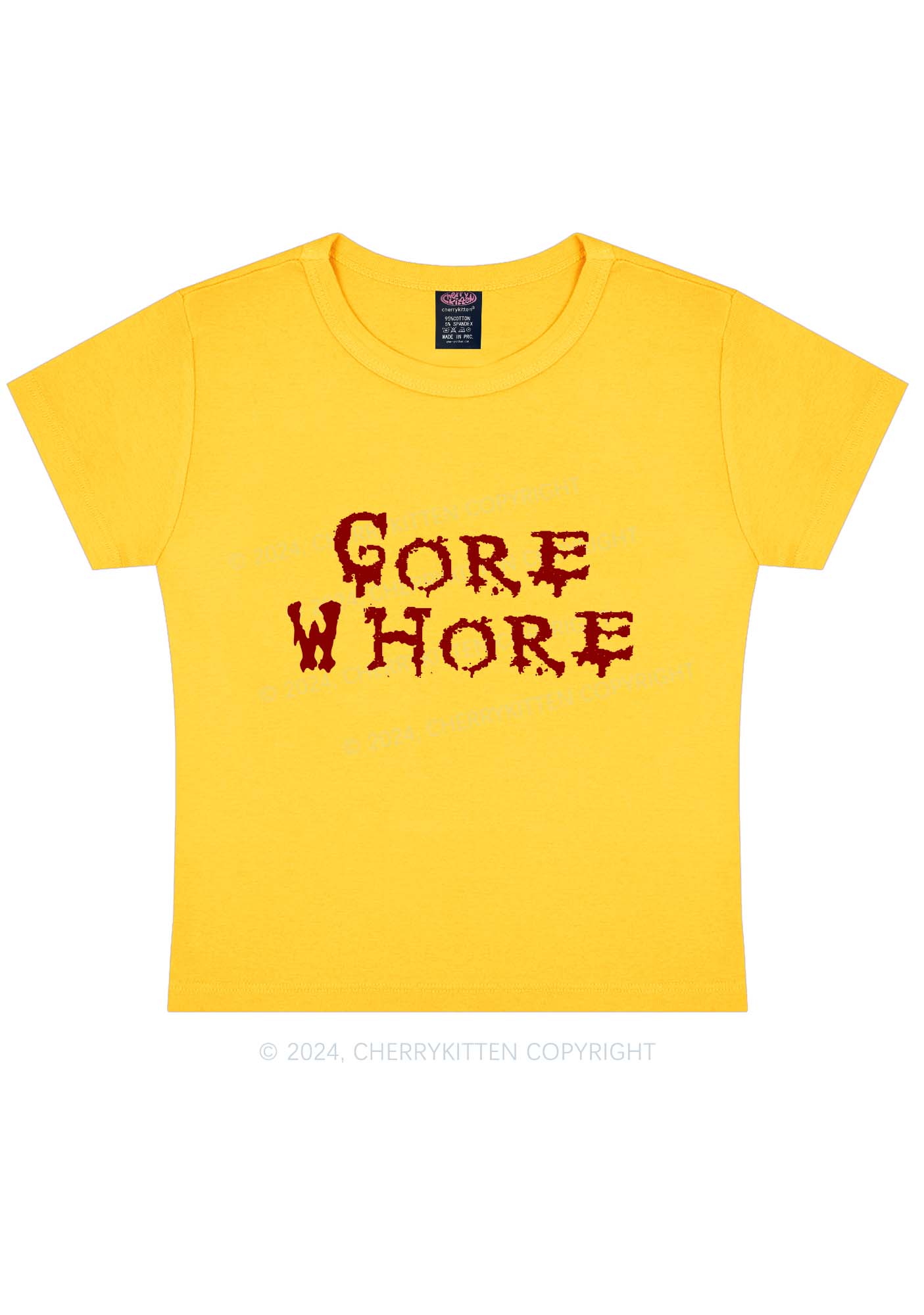 Gore Hore Y2K Baby Tee Cherrykitten