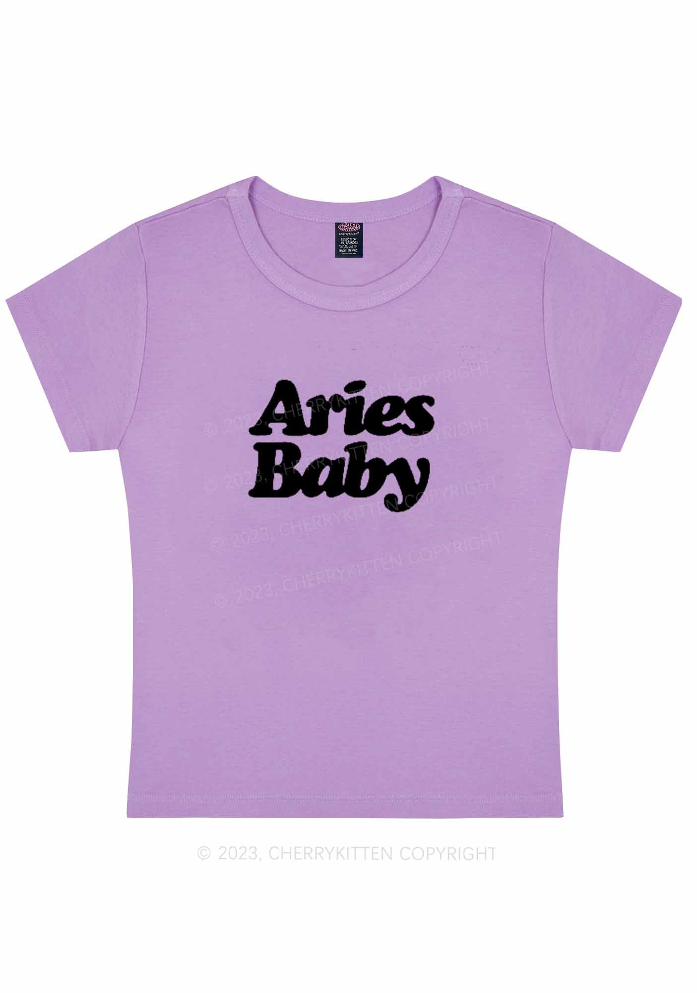 Curvy Custom Zodiac Baby Y2K Baby Tee Cherrykitten