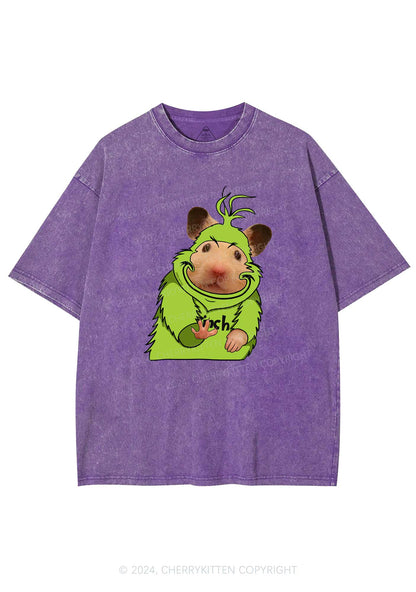 Christmas Green Ratz Y2K Washed Tee Cherrykitten