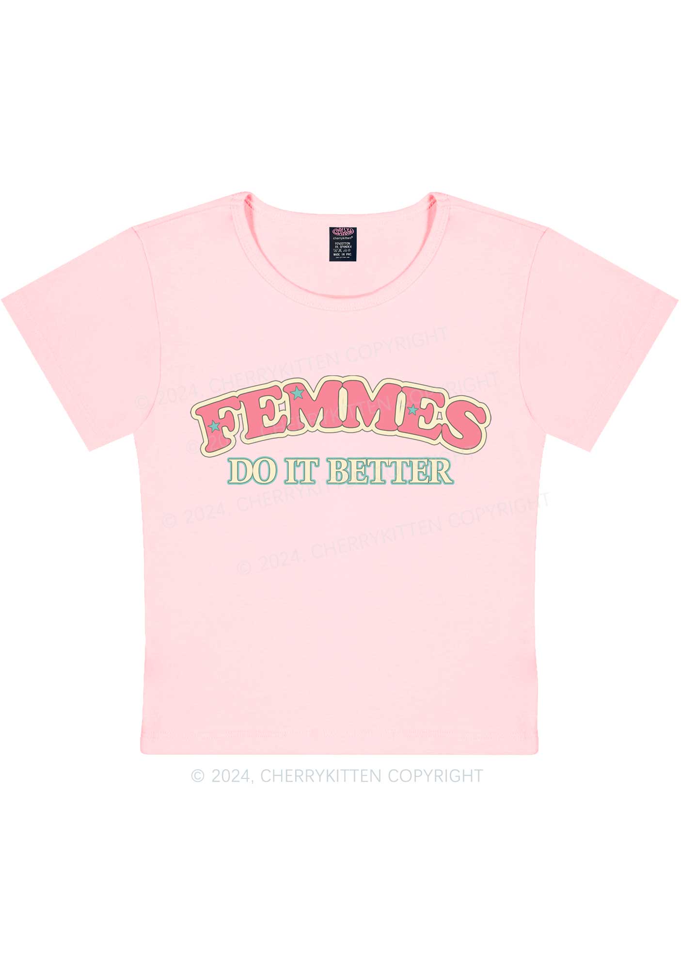 Femmes Do It Better Y2K Baby Tee Cherrykitten