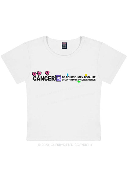 Curvy I'm A Cancer Y2K Baby Tee Cherrykitten