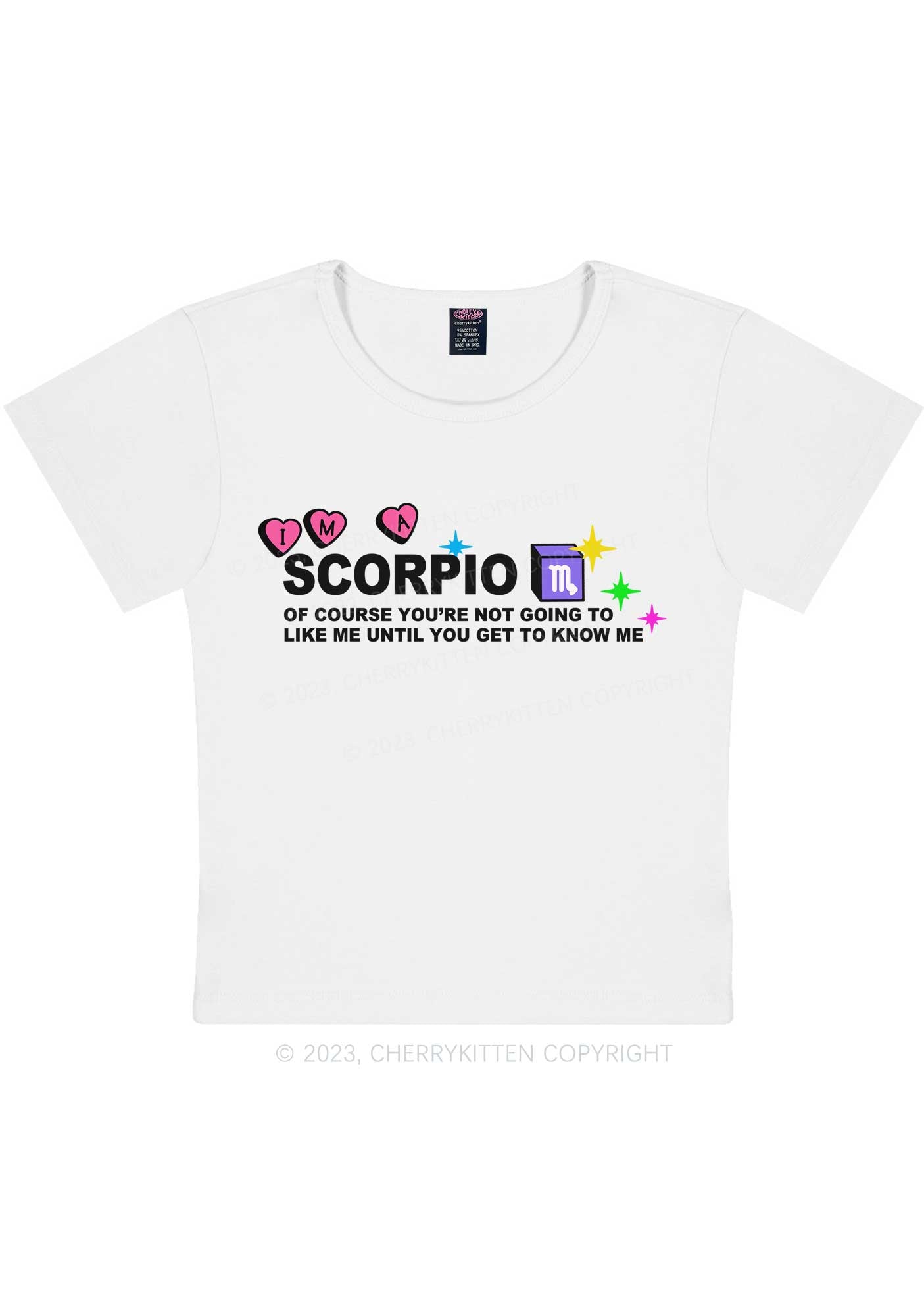 Curvy I'm A Scorpio Y2K Baby Tee Cherrykitten