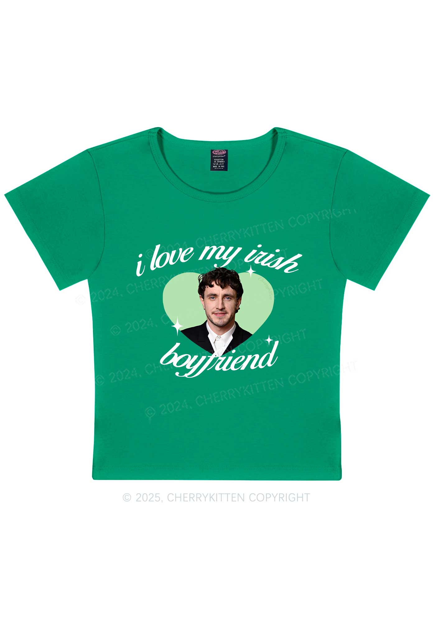 Love My Irish Boyfriend St Patricks Y2K Baby Tee Cherrykitten