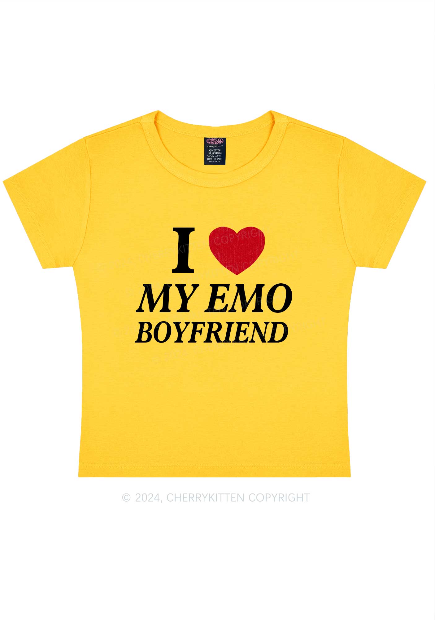 I Love My Emo BF Y2K Valentine's Day Baby Tee Cherrykitten