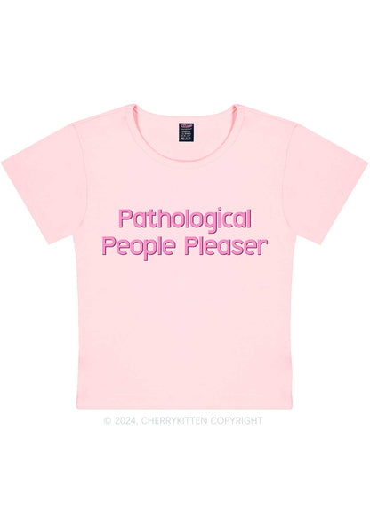 Pathological People Pleaser Y2K Baby Tee Cherrykitten