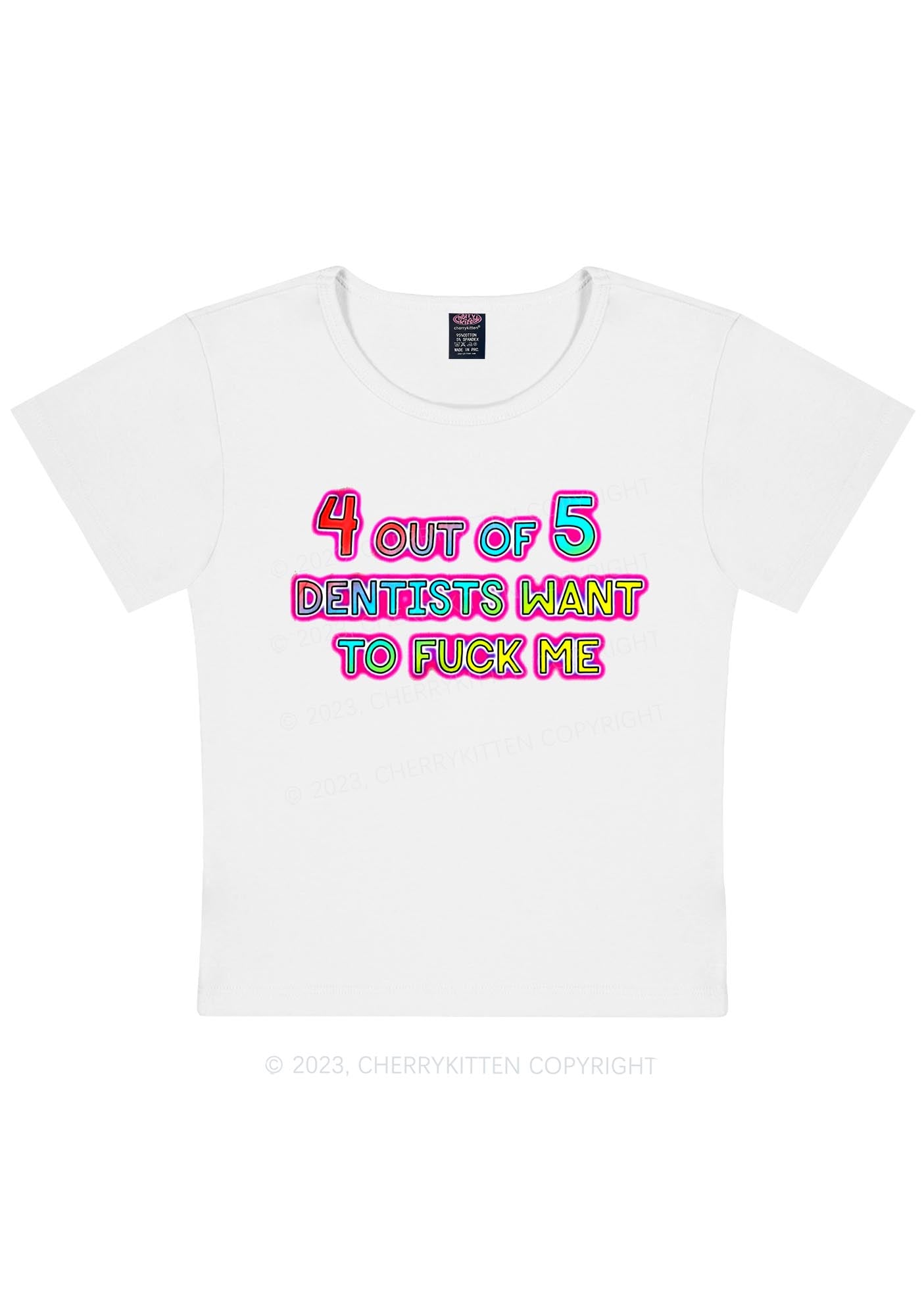 Curvy Dentists Want To Fxxk Me Y2K Baby Tee Cherrykitten