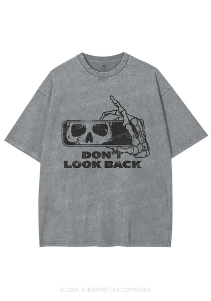 Halloween Don't Look Back Y2K Washed Tee Cherrykitten