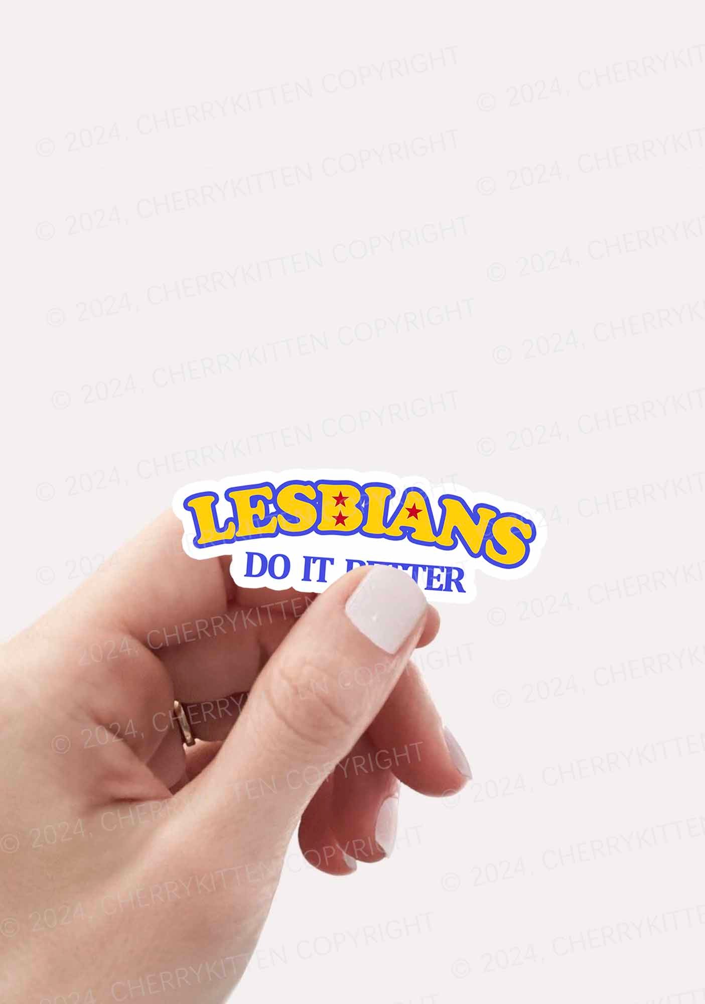 Lesbians Do It Better 1Pc Y2K Sticker Cherrykitten