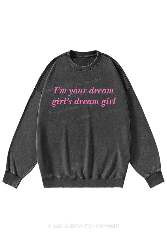 Dream Girl Y2K Washed Sweatshirts Cherrykitten