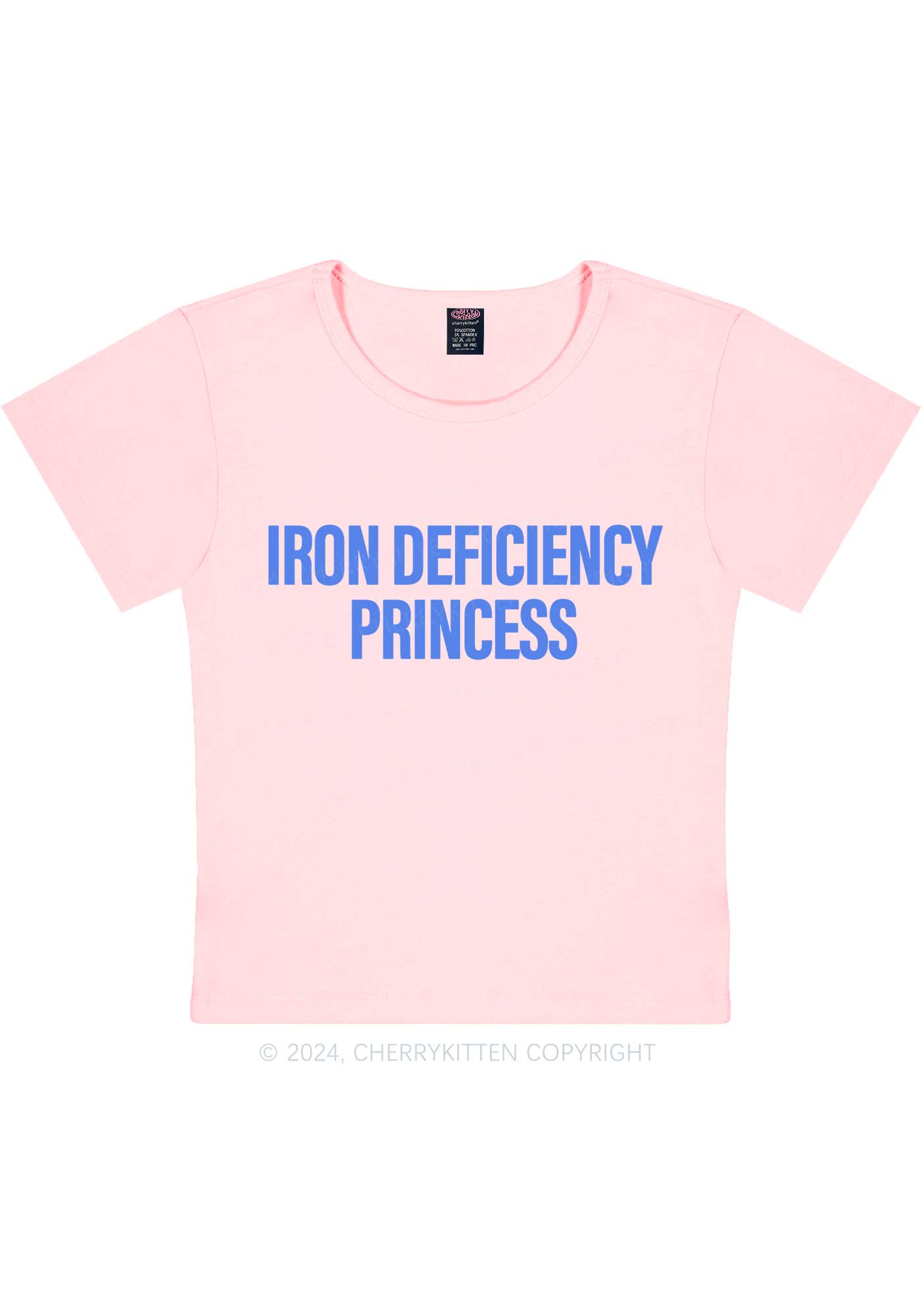 Iron Deficiency Princess Y2K Baby Tee Cherrykitten