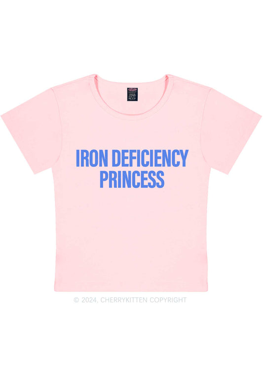 Iron Deficiency Princess Y2K Baby Tee Cherrykitten