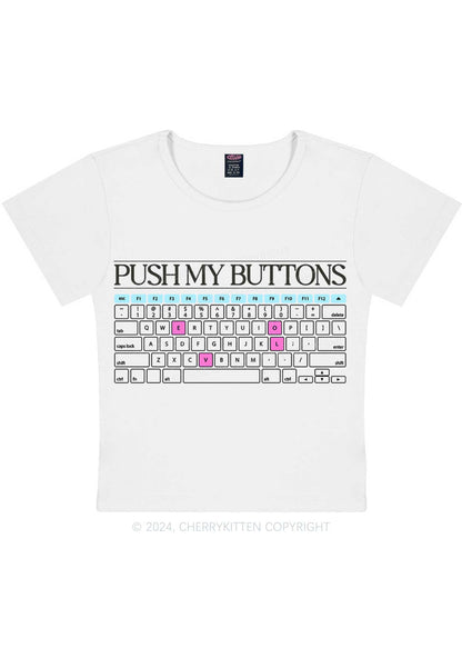 Curvy Push My Buttons Y2K Baby Tee Cherrykitten