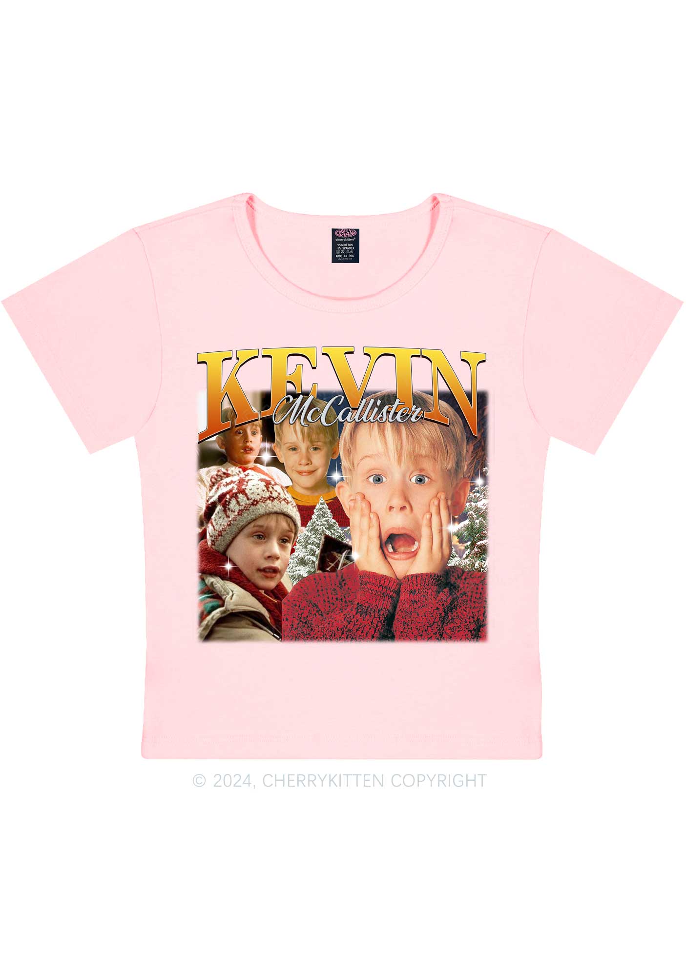 Christmas Kevin Alone Y2K Baby Tee Cherrykitten