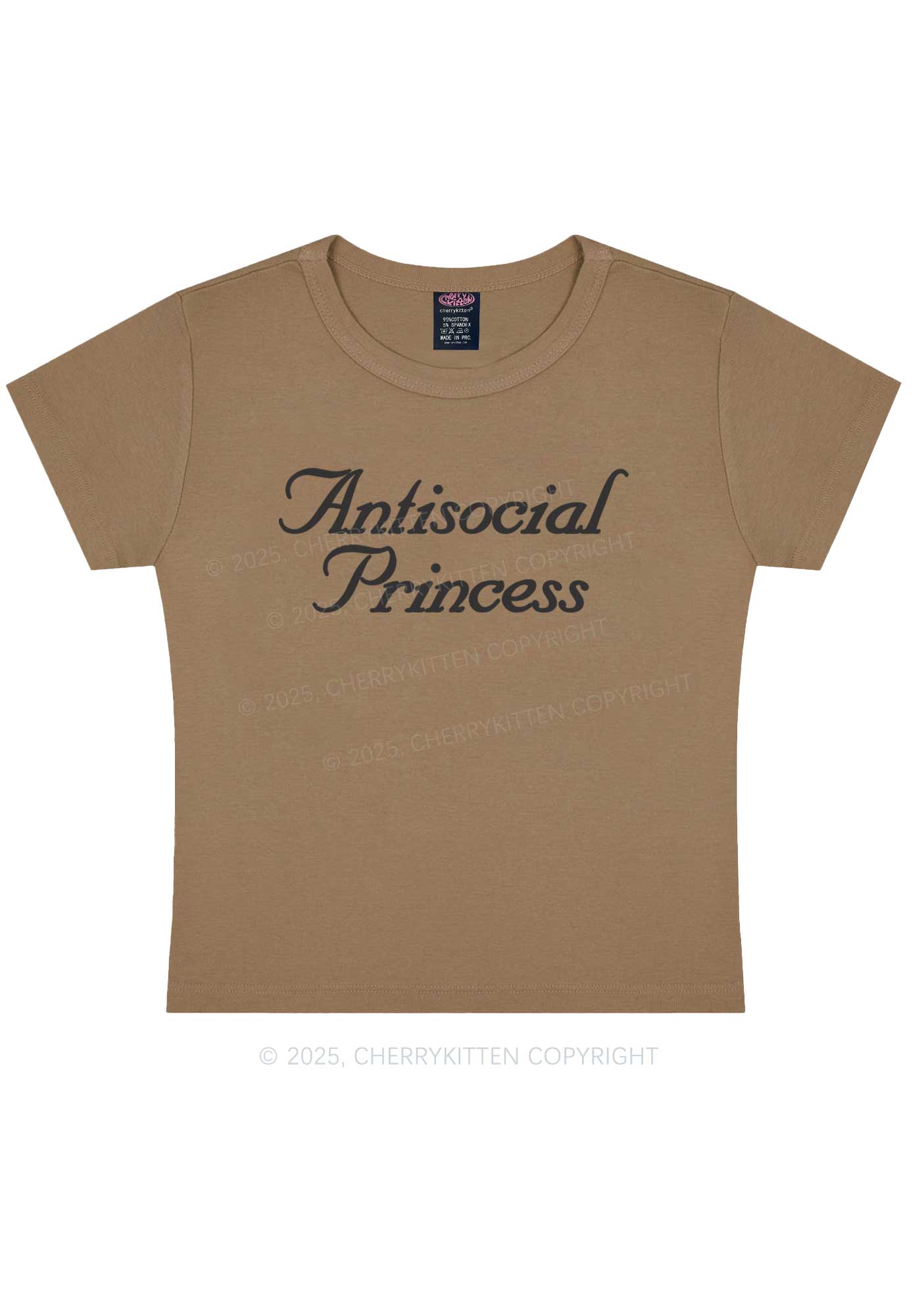 Antisocial Princess Y2K Baby Tee Cherrykitten