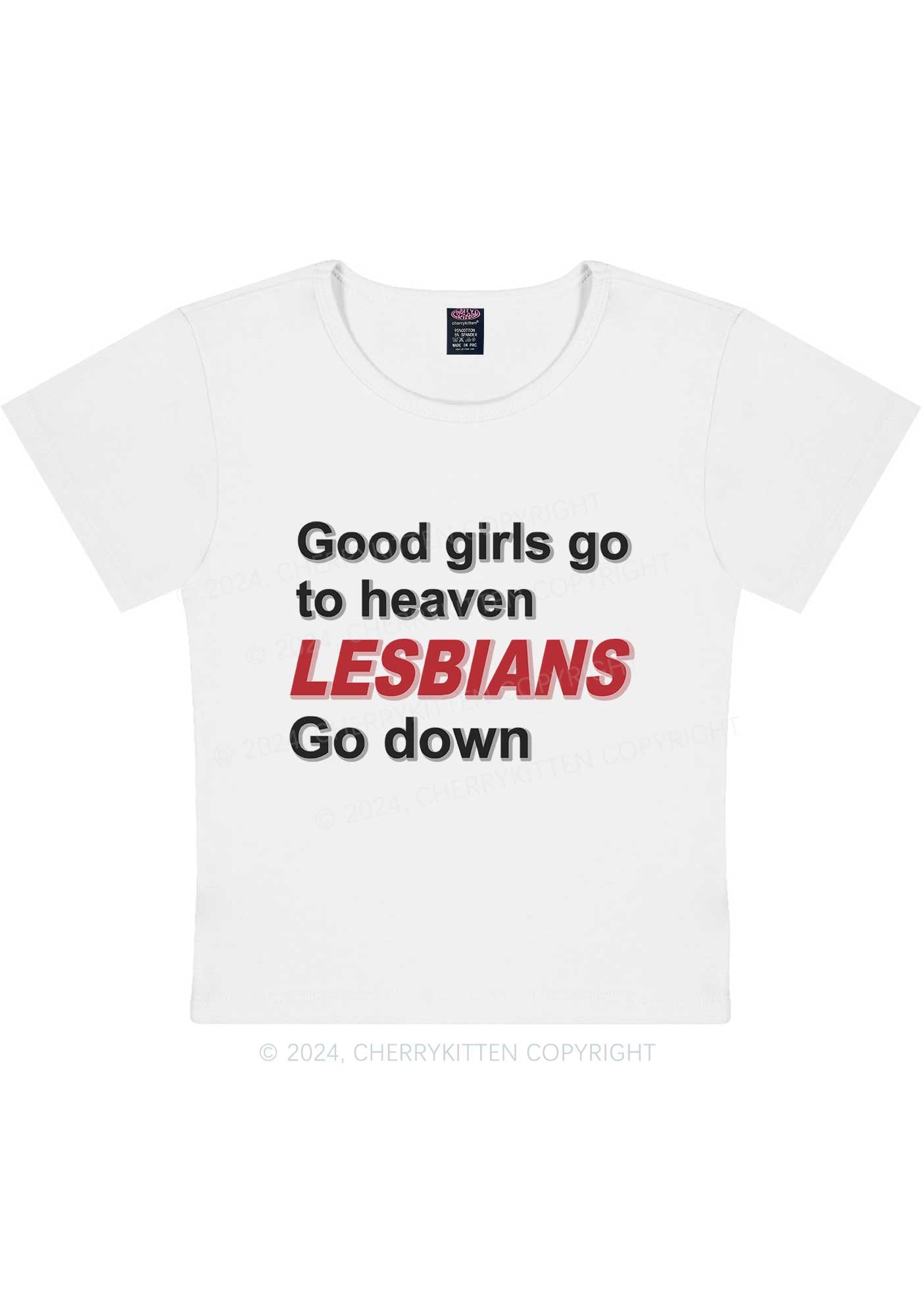 Good Girls Go To Heaven Y2K Baby Tee Cherrykitten