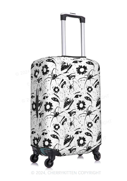 Black Spider Y2K Luggage Cover Cherrykitten