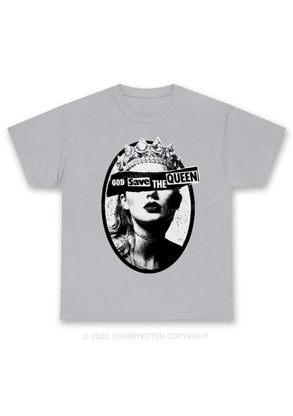 God Save The Queen Y2K Chunky Shirt Cherrykitten