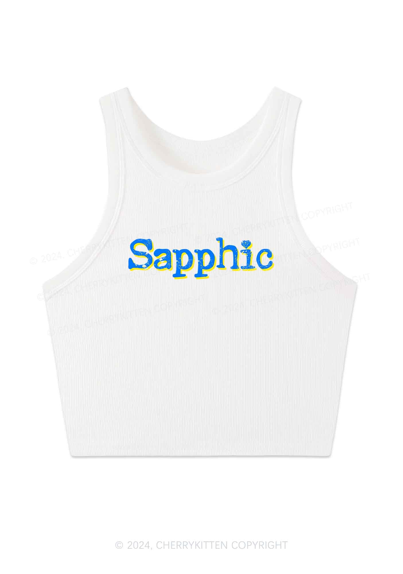 Sapphic Y2K Crop Tank Top Cherrykitten