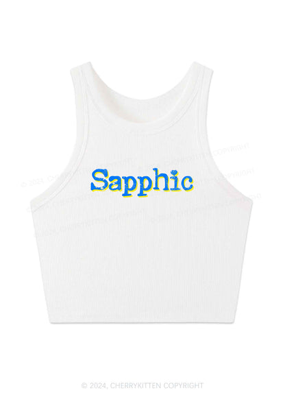 Sapphic Y2K Crop Tank Top Cherrykitten