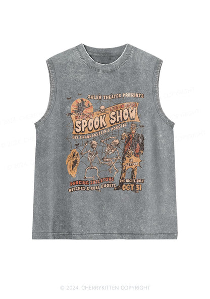 Halloween Spook Show Y2K Washed Tank Cherrykitten