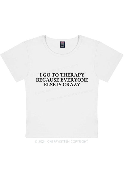 I Go To Therapy Y2K Baby Tee Cherrykitten