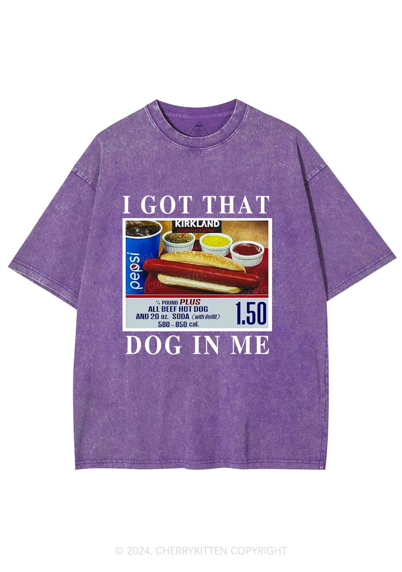 I Got That Hot Dog In Me Y2K Washed Tee Cherrykitten