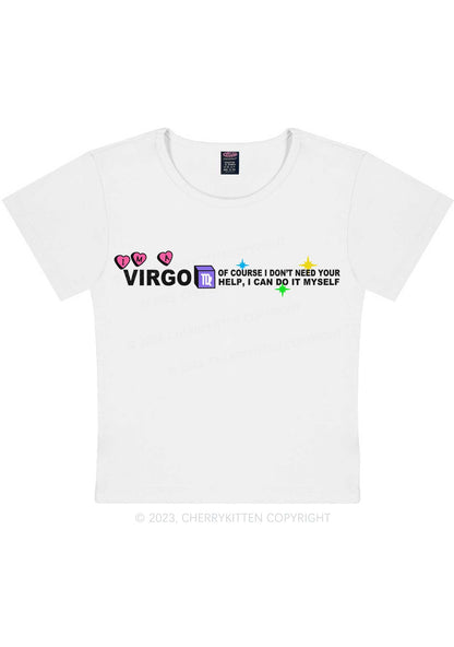 Curvy I'm A Virgo Y2K Baby Tee Cherrykitten