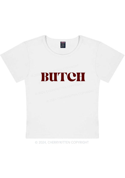 Curvy Butch Y2K Baby Tee Cherrykitten