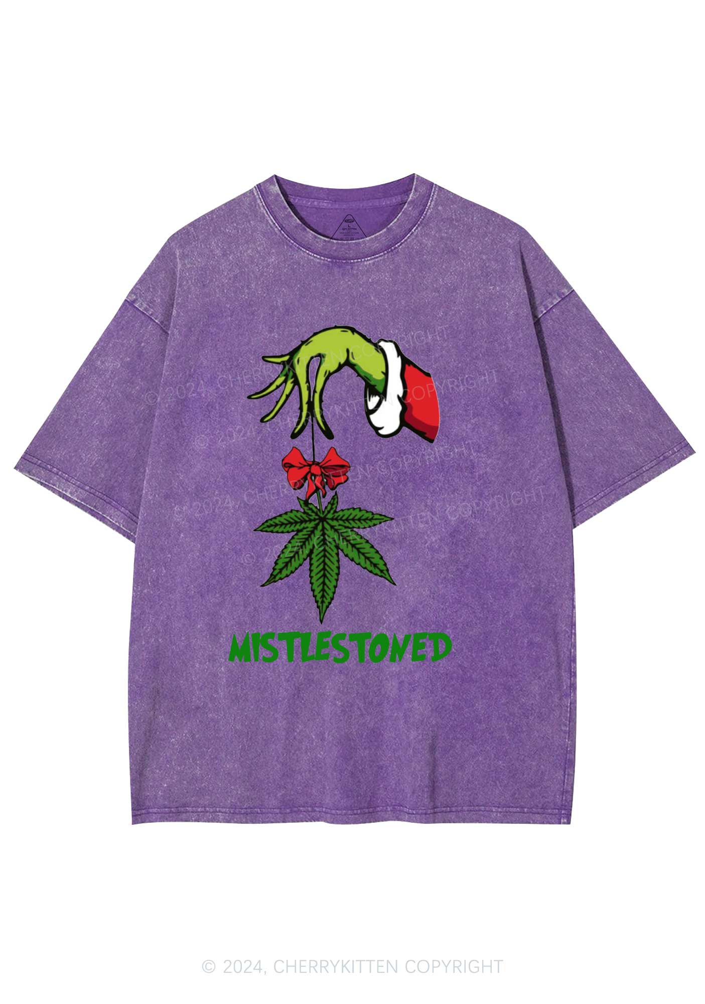 Christmas Mistlestoned Y2K Washed Tee Cherrykitten