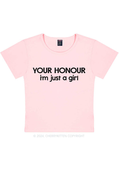 Your Honour Y2K Baby Tee Cherrykitten