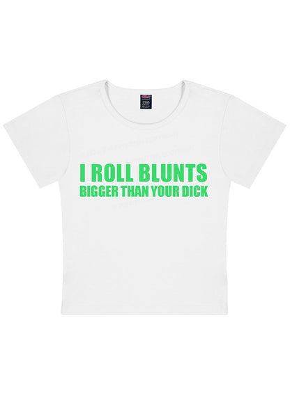 I Roll Blunts Y2K Baby Tee Cherrykitten