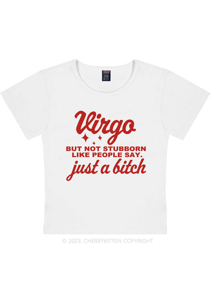 Virgo Just A Bixxh Y2K Baby Tee Cherrykitten