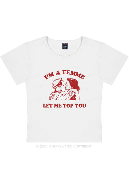 Curvy I'm A Femme Y2K Baby Tee Cherrykitten