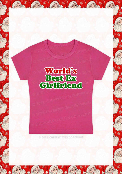 Best Ex Girlfriend Christmas Y2K Baby Tee Cherrykitten