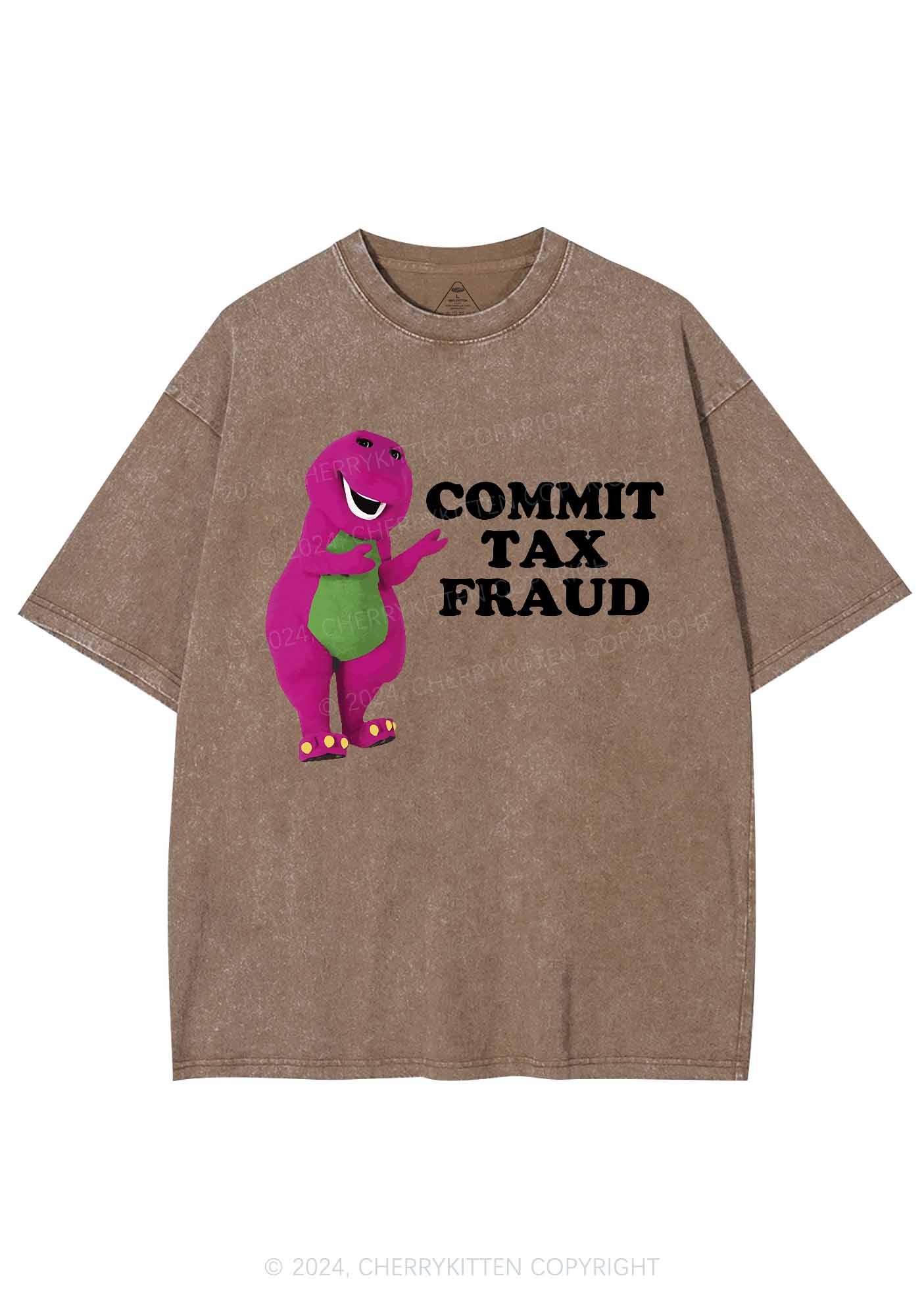 Commit Tax Fraud Y2K Washed Tee Cherrykitten