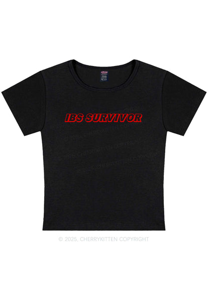 IBS Survivor Y2K Baby Tee Cherrykitten