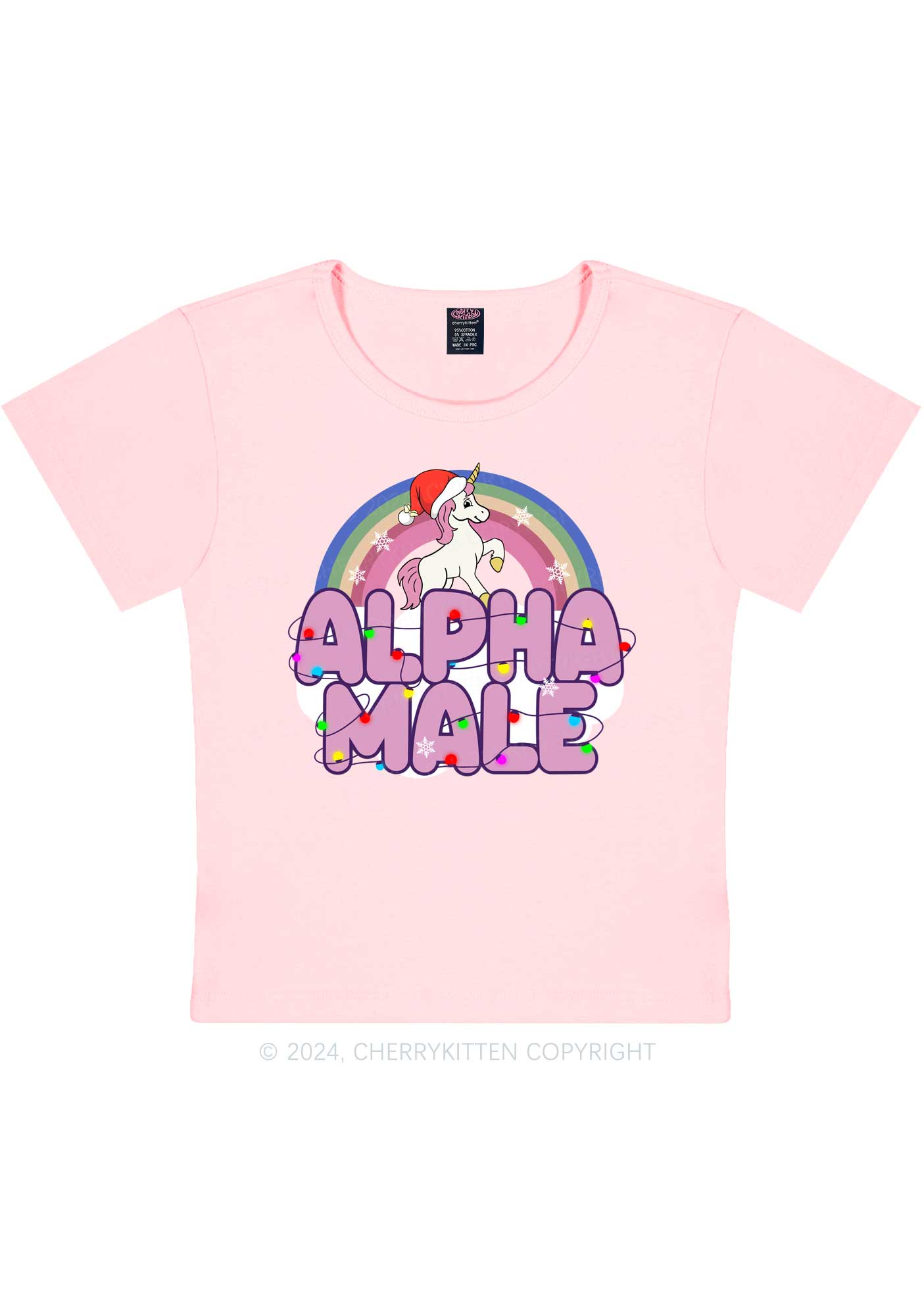 Christmas Alpha Male Y2K Baby Tee Cherrykitten