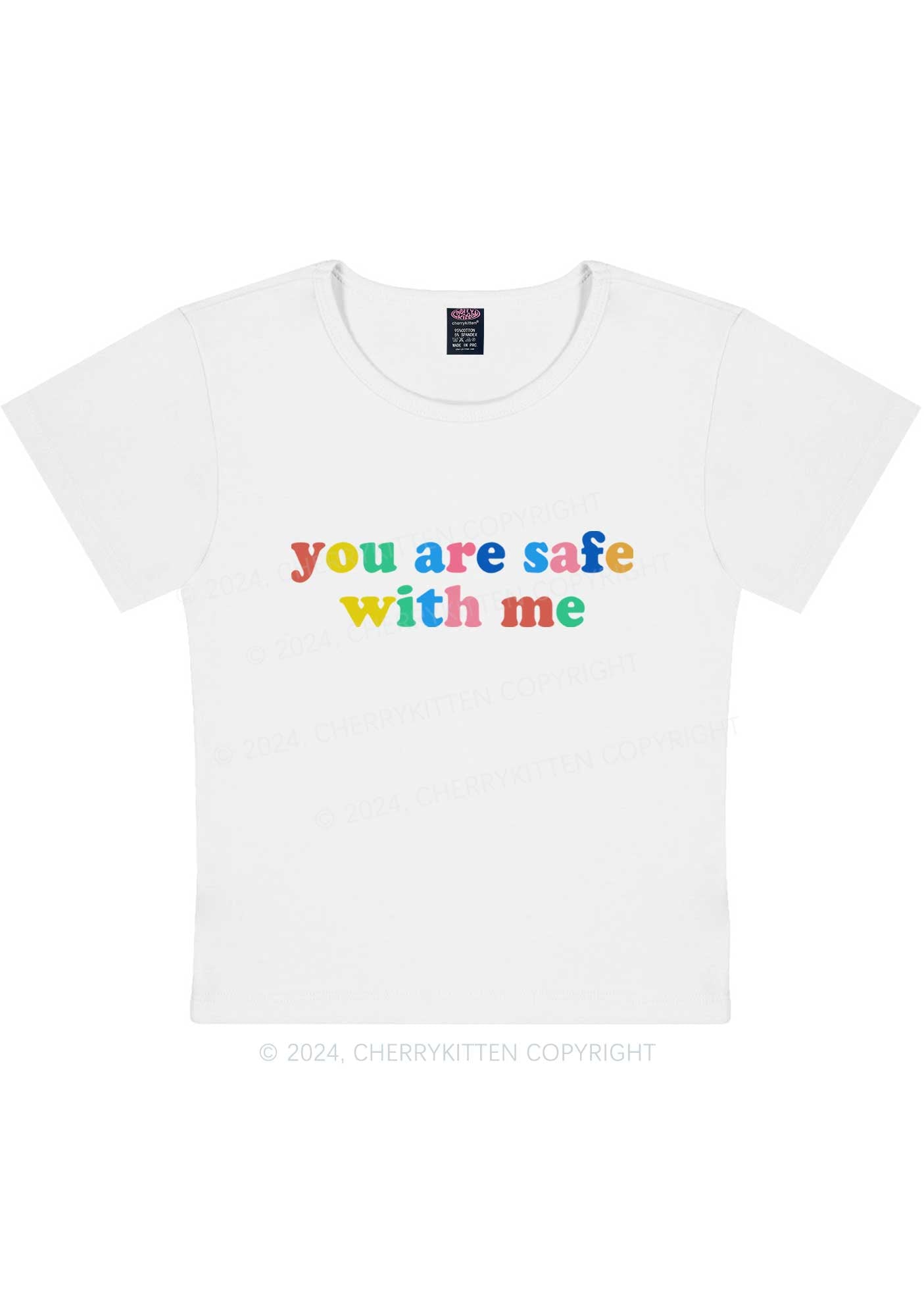 Curvy You Are Safe With Me Y2K Baby Tee Cherrykitten