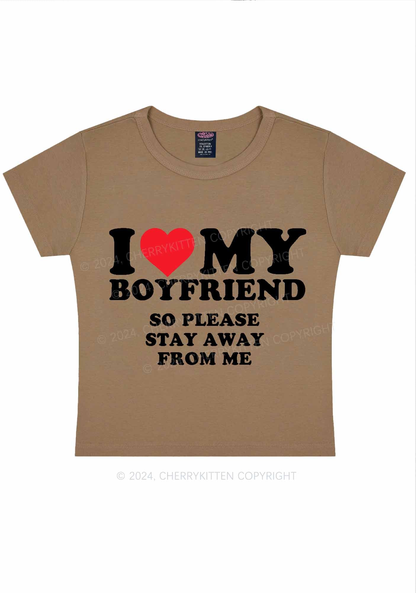 Stay Away From Me Y2K Valentine's Day Baby Tee Cherrykitten