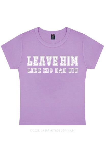 Leave Him Y2K Baby Tee Cherrykitten