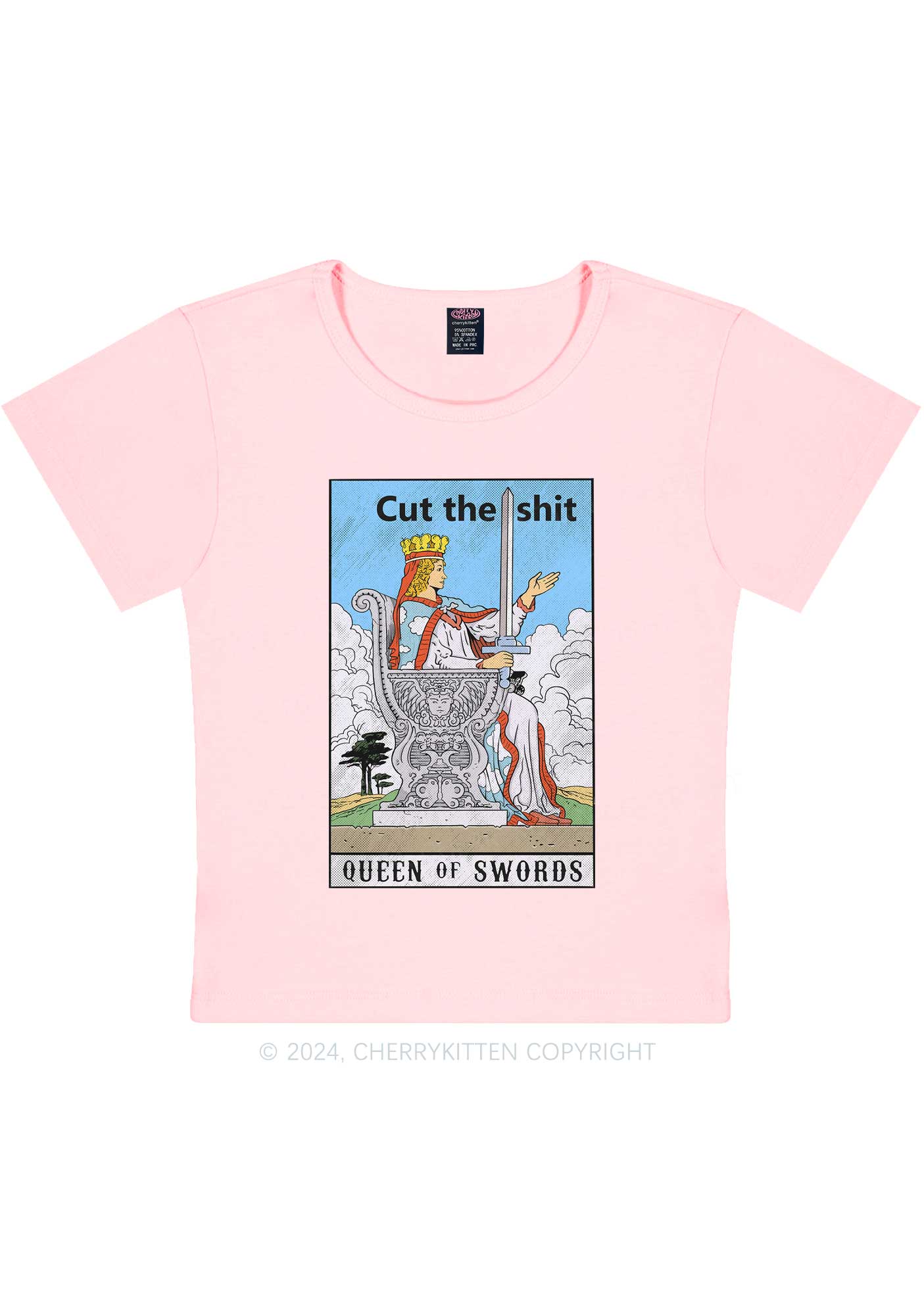 Cut The Shxt Y2K Baby Tee Cherrykitten