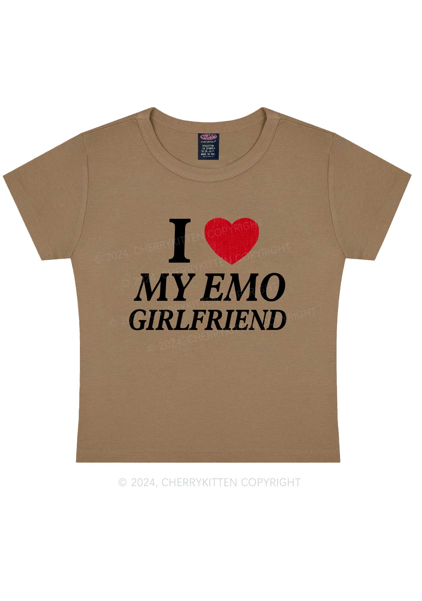 I Love My Emo GF Y2K Valentine's Day Baby Tee Cherrykitten